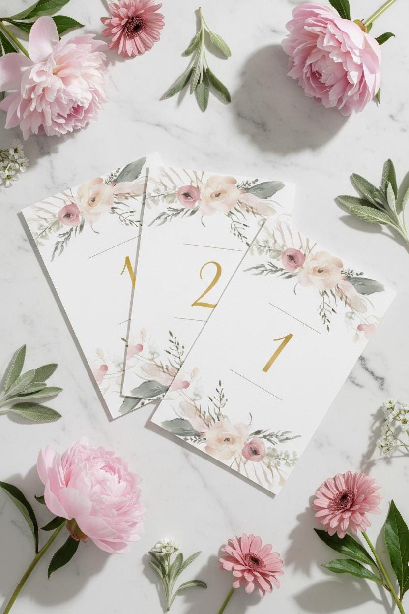 Greenery Estate Table Number