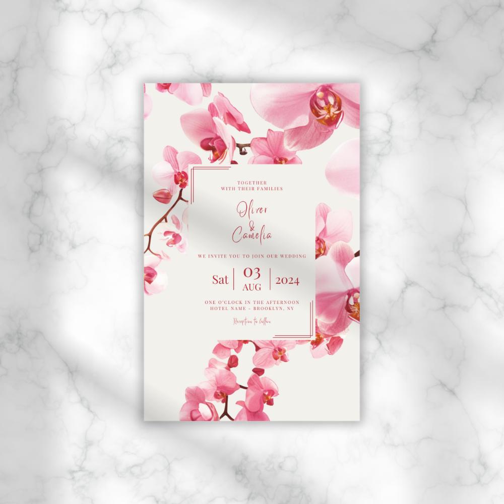 Blush Orchid Invitation