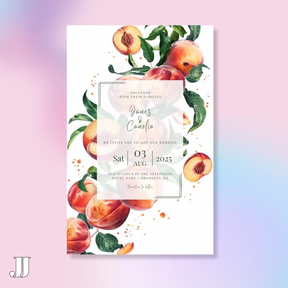 Peach Orchard Invitation
