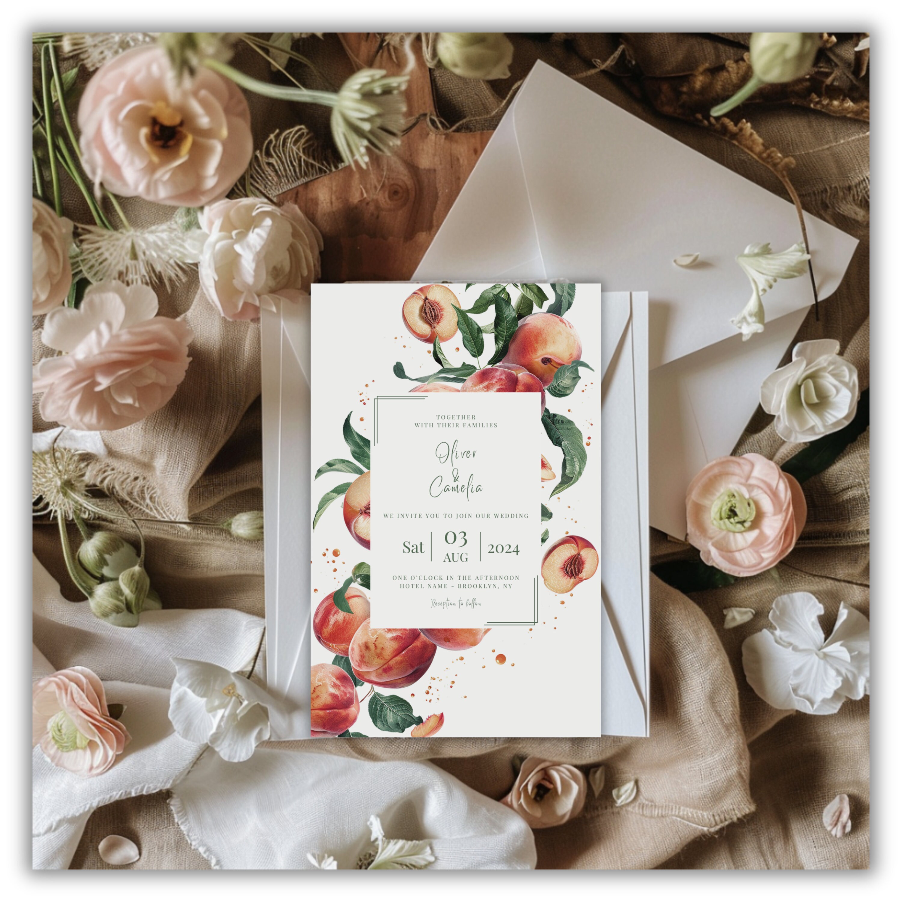 Peach Orchard Invitation