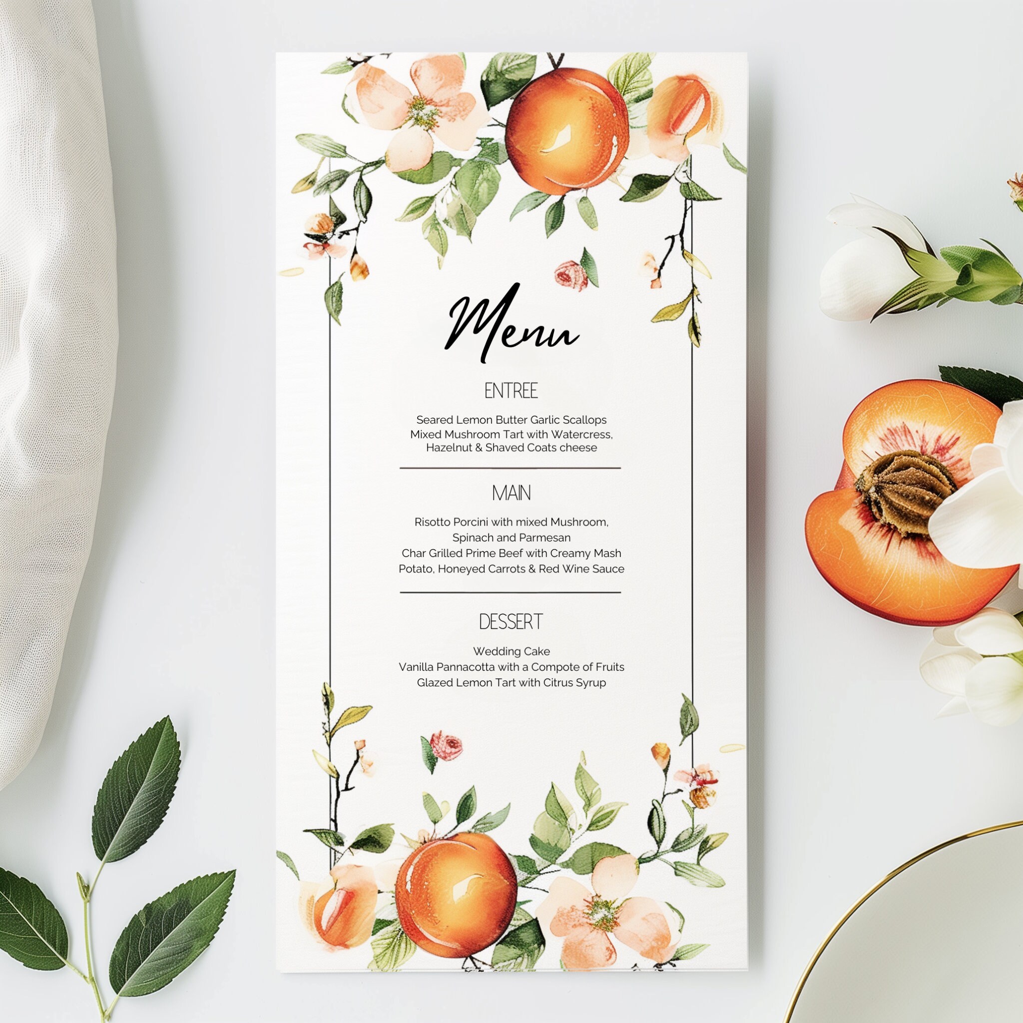 Peach Orchard Menu