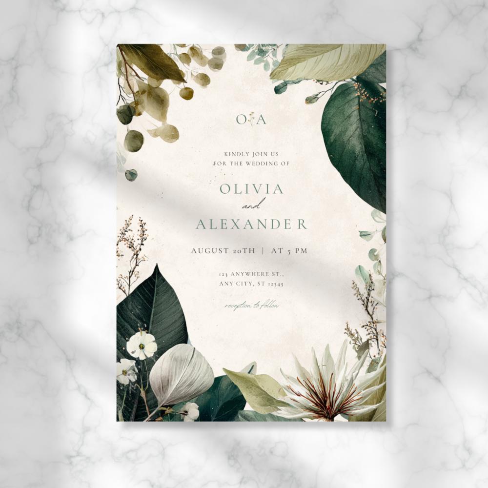Vintage Botanical Invitation from the Vintage Botanical collection