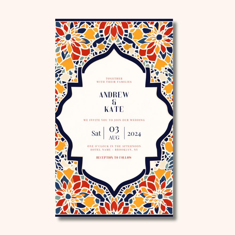 Moroccan Mosaic Invitation from the Moroccan Mosaic collection