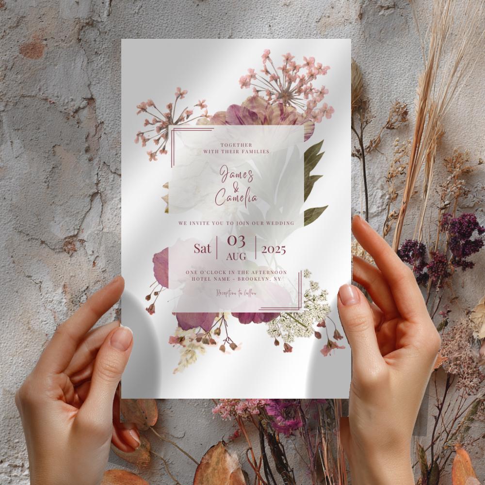 Dried Floral Invitation from the Dried Floral collection