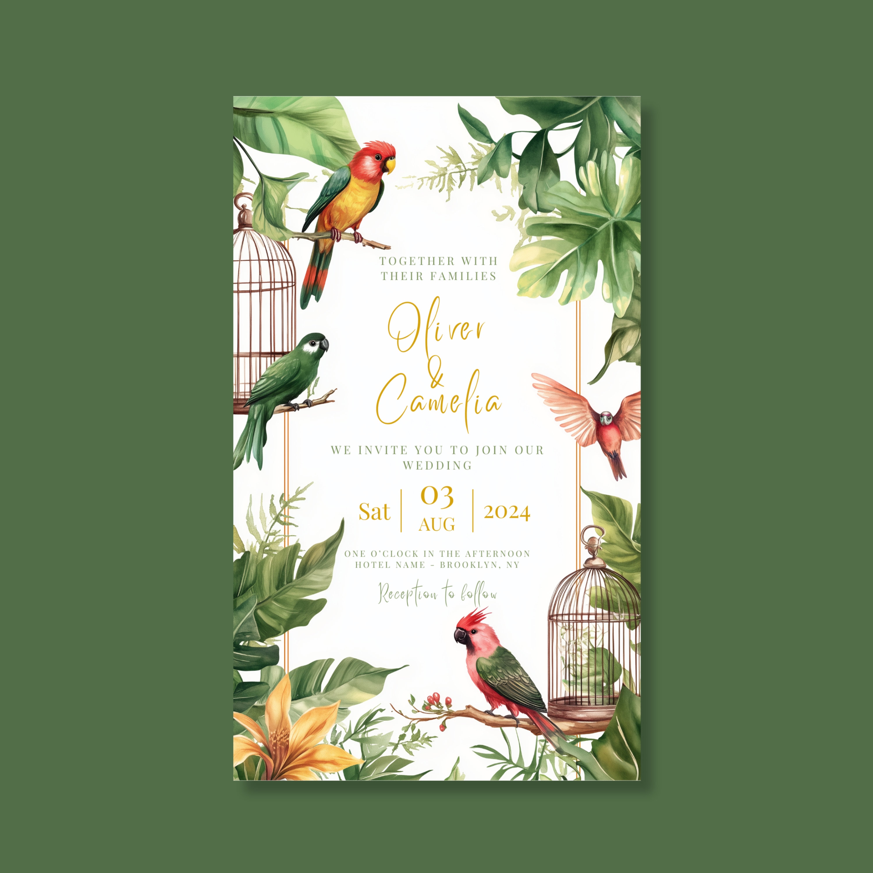 Botanical Aviary Invitation