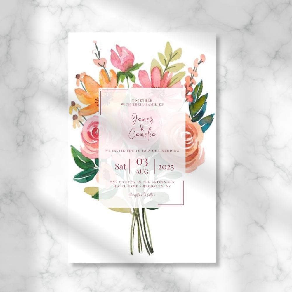 Floral Bouquet Invitation from the Floral Bouquet collection