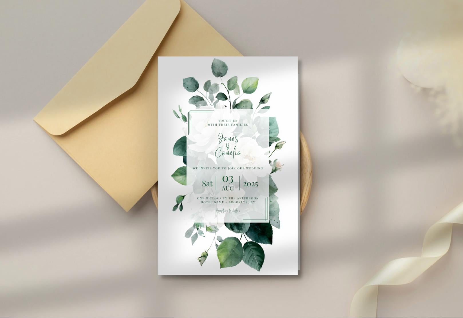 White Rose Invitation from the White Rose collection
