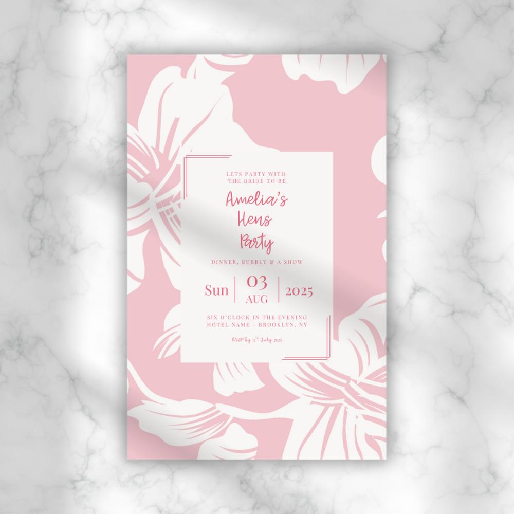 Pink Hibiscus Card