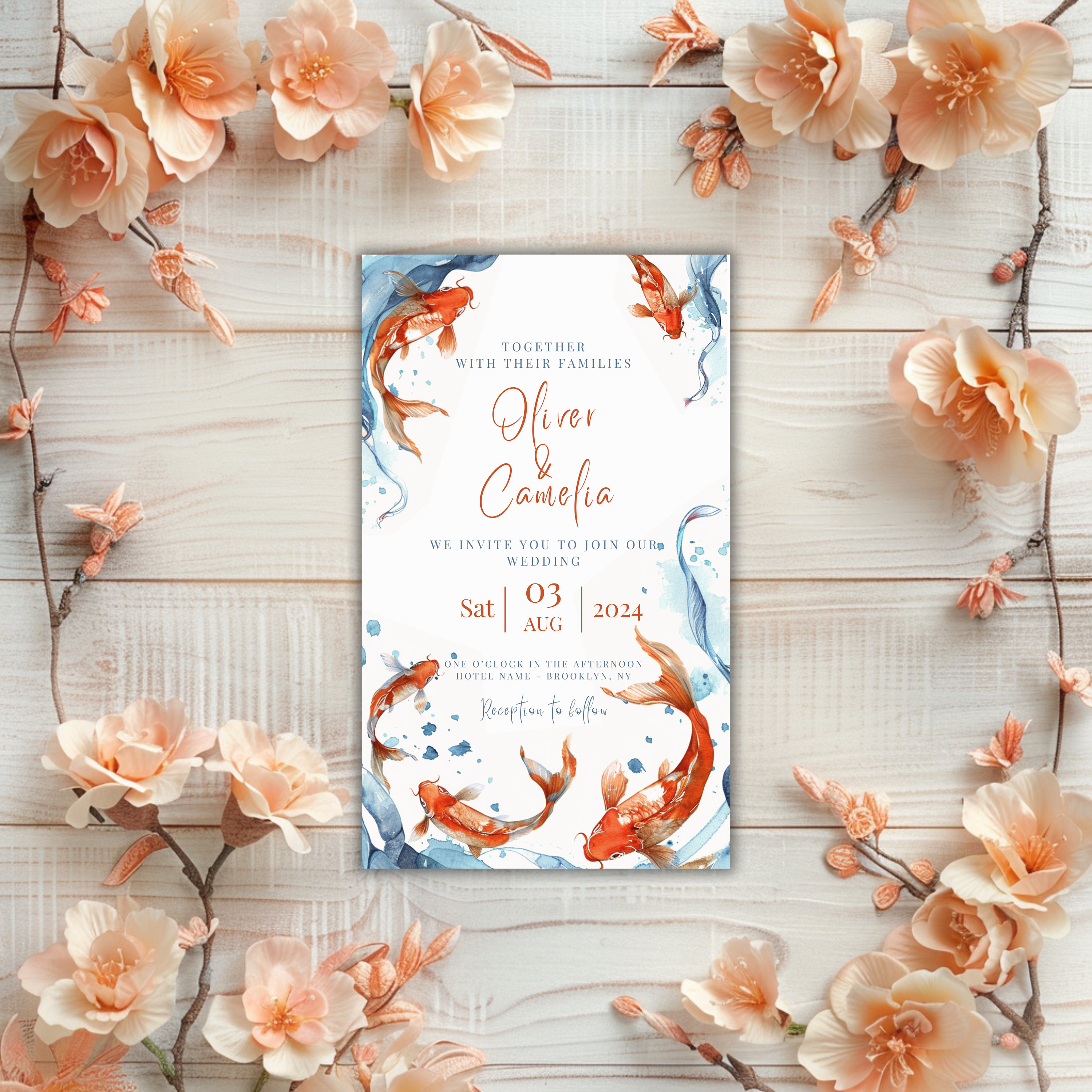 Koi Garden Invitation from the Koi Garden collection