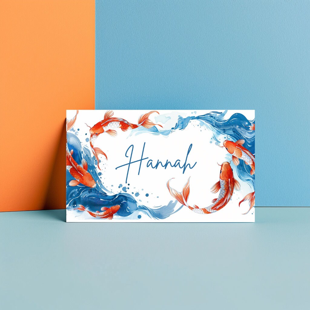 Koi Garden Place Card