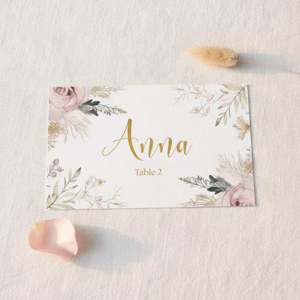 Greenery Estate Place Card