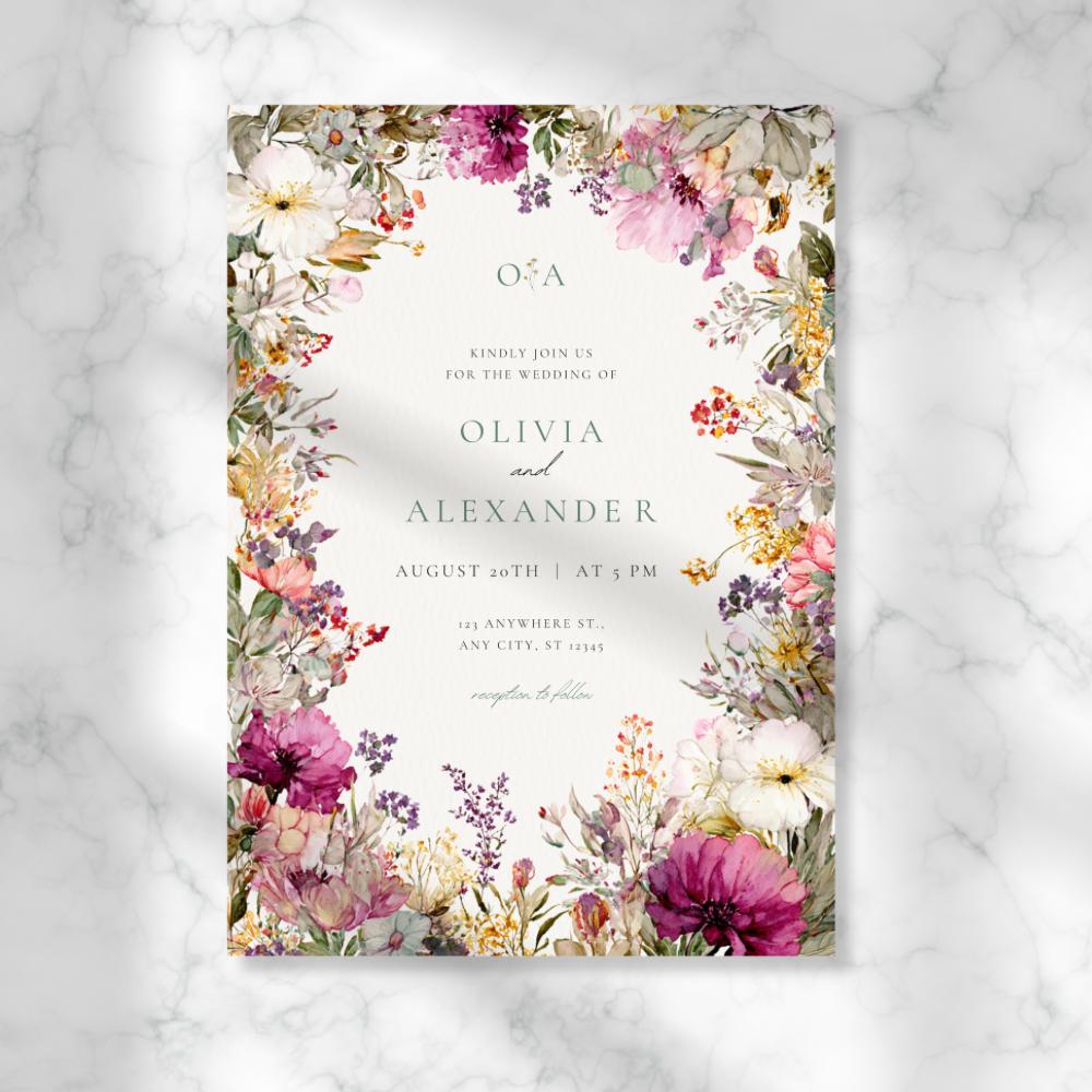 Soft Watercolour Invitation from the Soft Watercolour collection