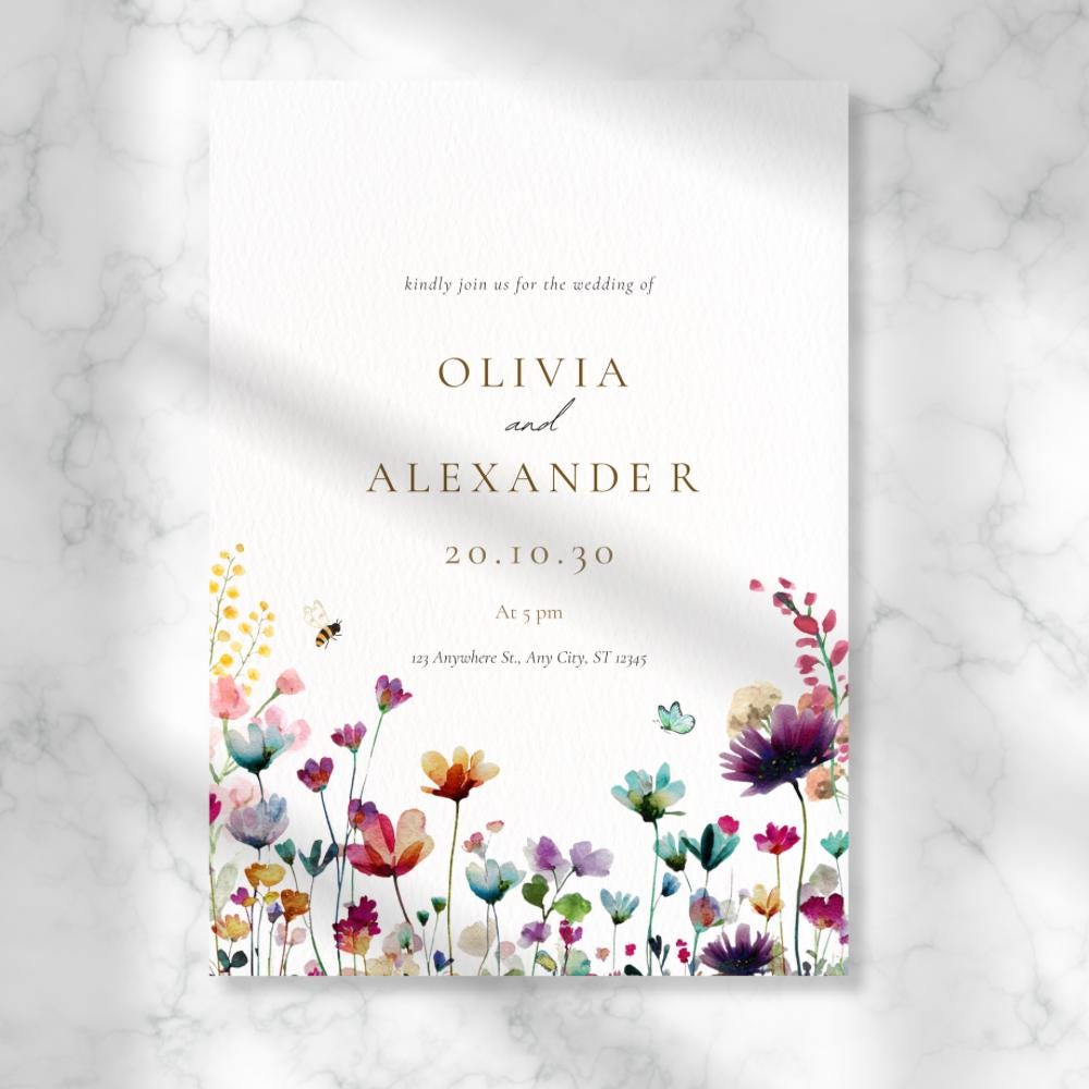 Soft Watercolour Invitation