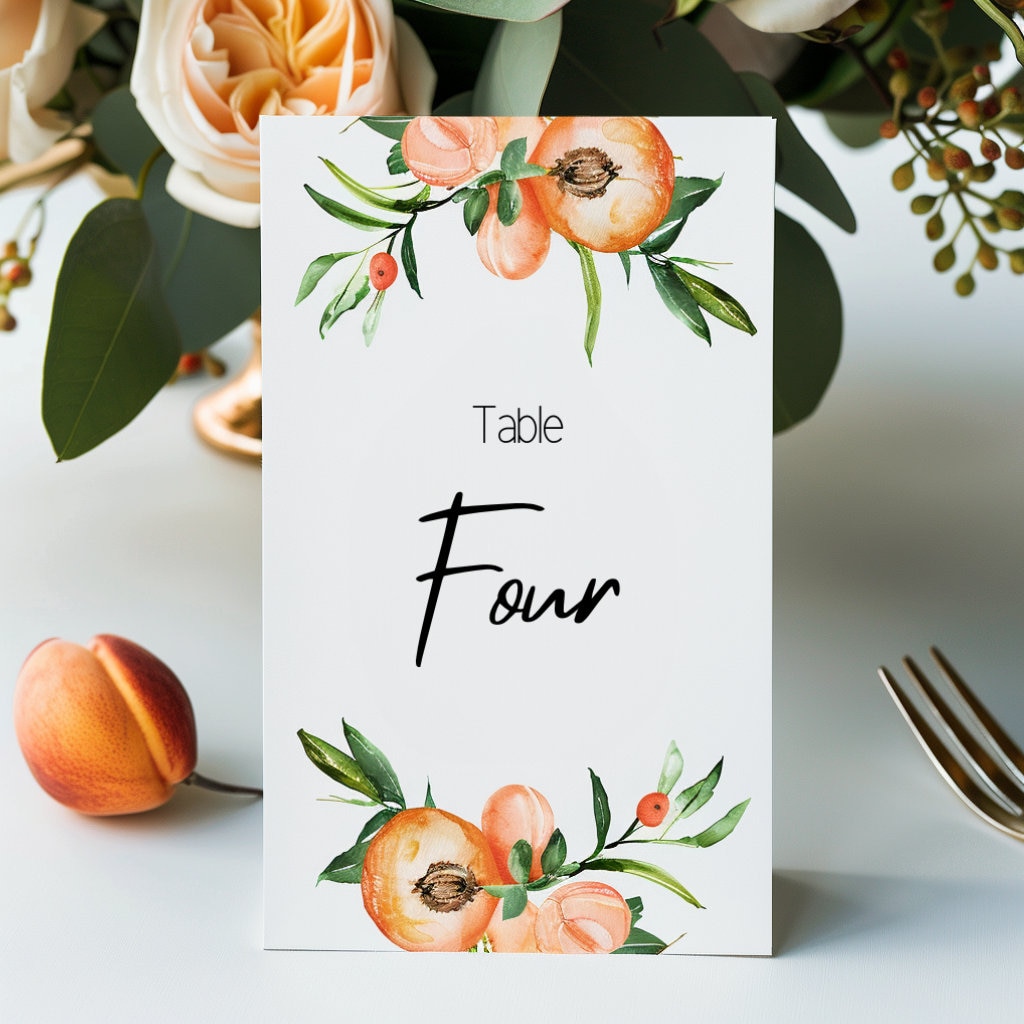 Peach Orchard Table Number