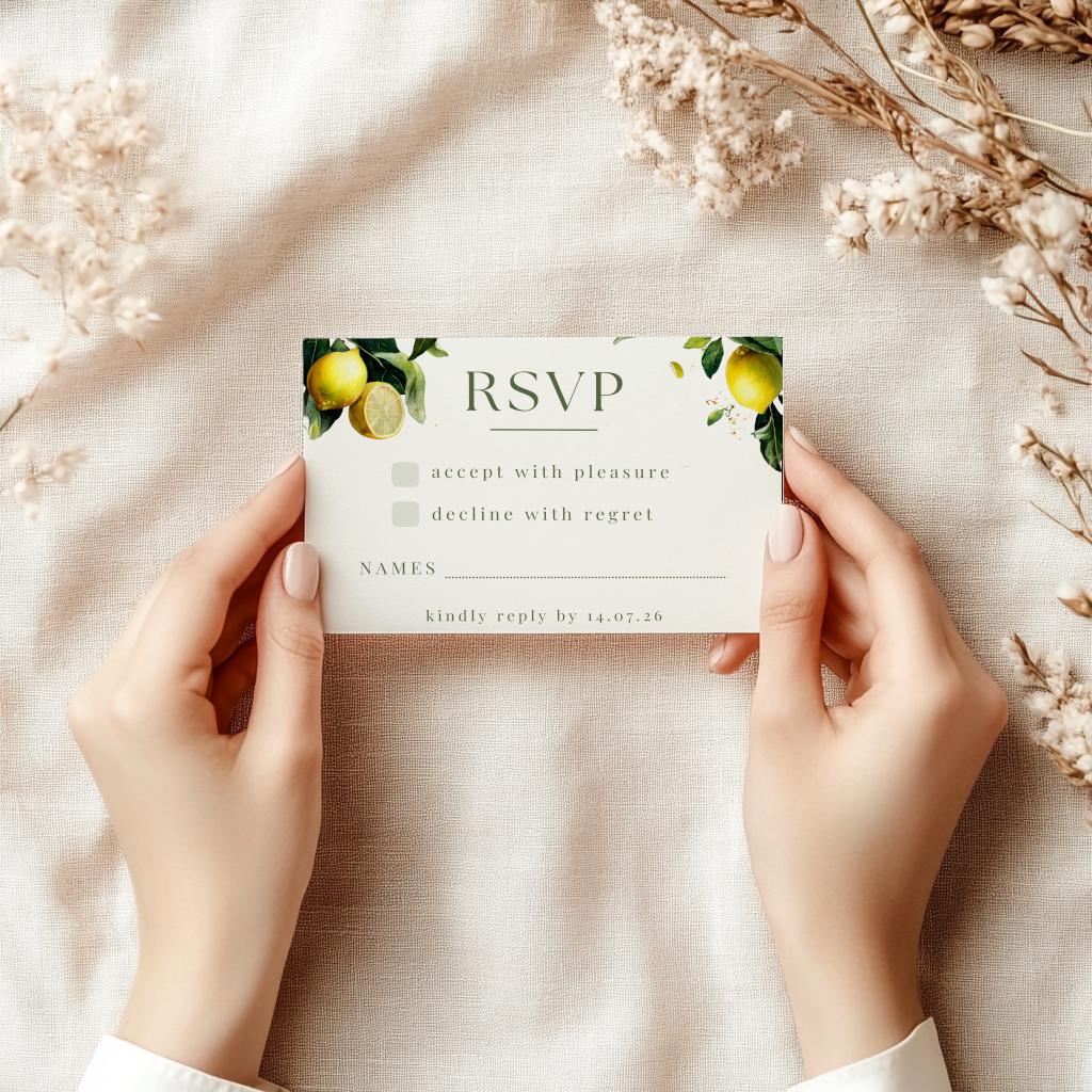Limonata Coast RSVP Card from the Limonata Coast collection