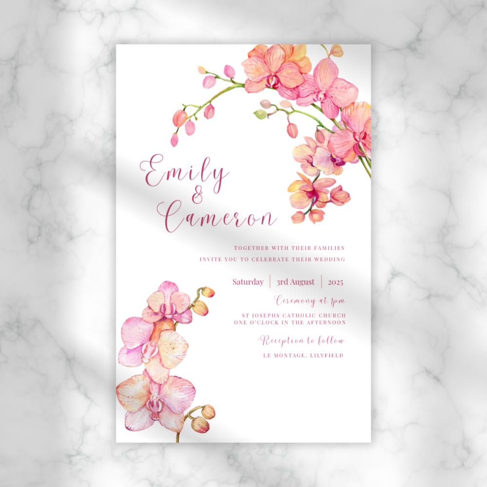 Rose Orchid Invitation from the Rose Orchid collection