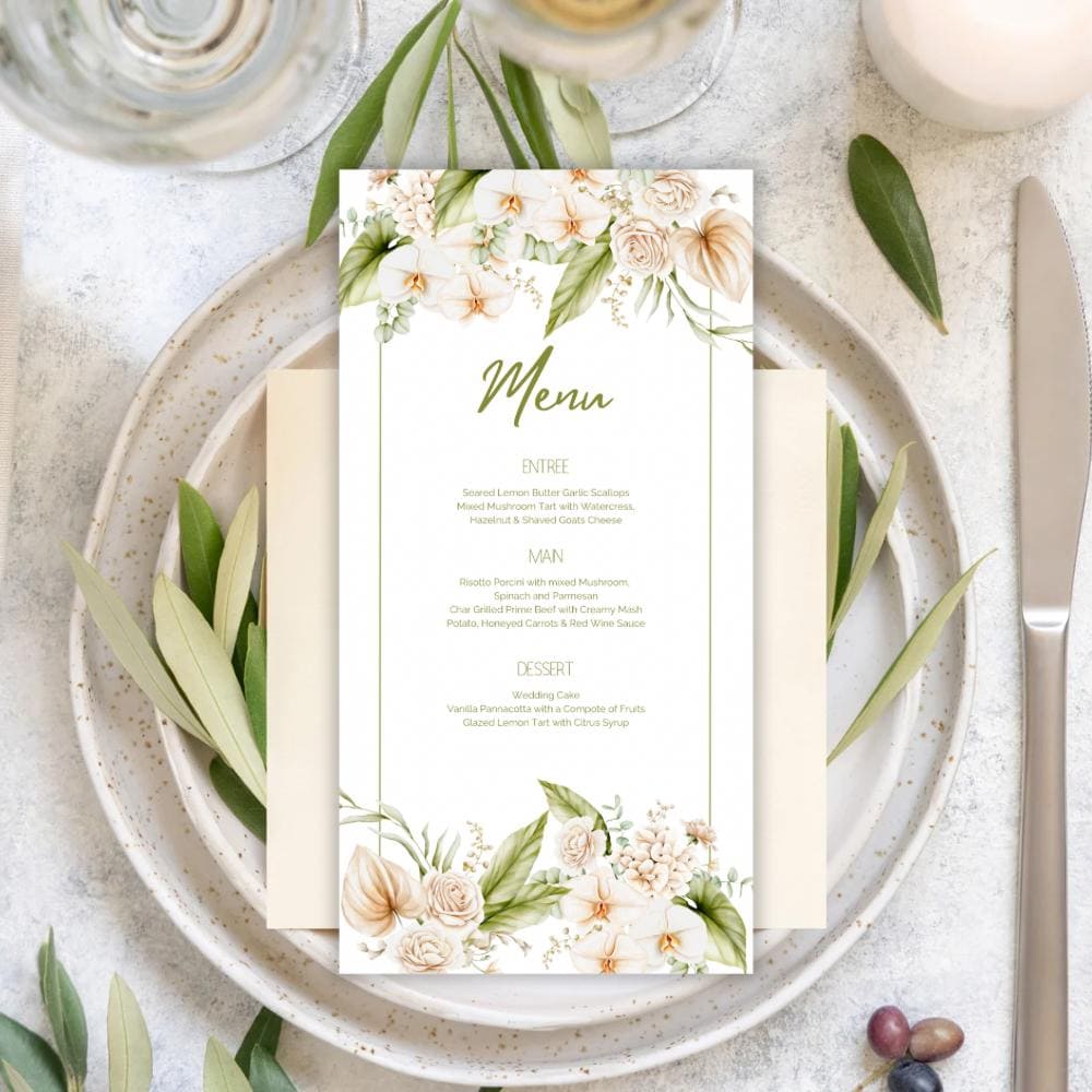 Blush Orchid Menu